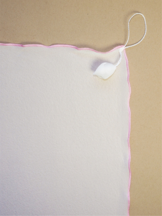 Салфетка для умывания лица из крепового шёлка (для комбинированной кожи), розовый