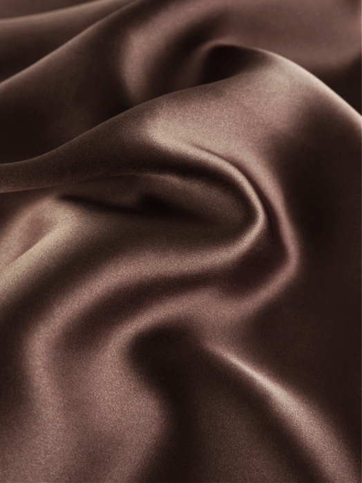 Шёлковое полотенце для волос (42х105), тёмно-коричневый
