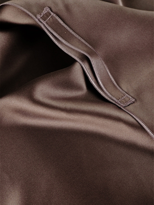 Шёлковое полотенце для волос (42х105), тёмно-коричневый