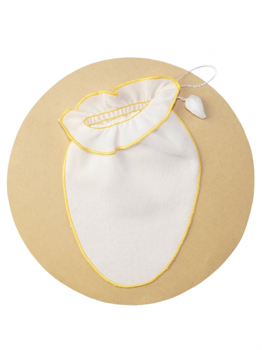 Мини-рукавица для умывания лица из крепового шёлка (для комбинированной кожи), жёлтый