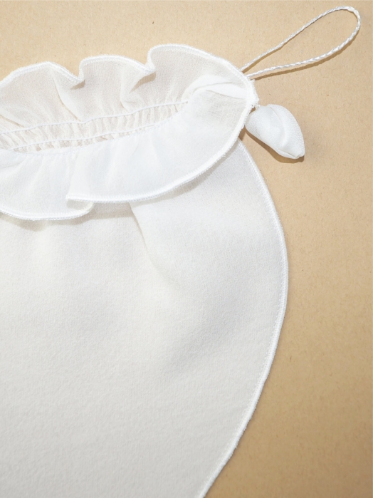 Мини-рукавица для умывания лица из крепового шёлка (для комбинированной кожи), белый