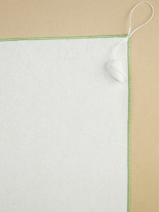 Cалфетка для умывания лица из дикого буретного шёлка (для нормальной и жирной кожи), зелёный