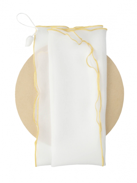 Салфетка для умывания лица из крепового шёлка (для комбинированной кожи),  жёлтый