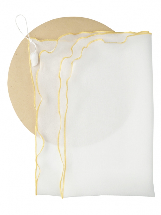 Салфетка для умывания лица из крепового шёлка (для комбинированной кожи),  жёлтый