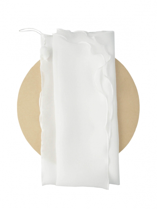 Салфетка для умывания лица из крепового шёлка (для комбинированной кожи),  белый