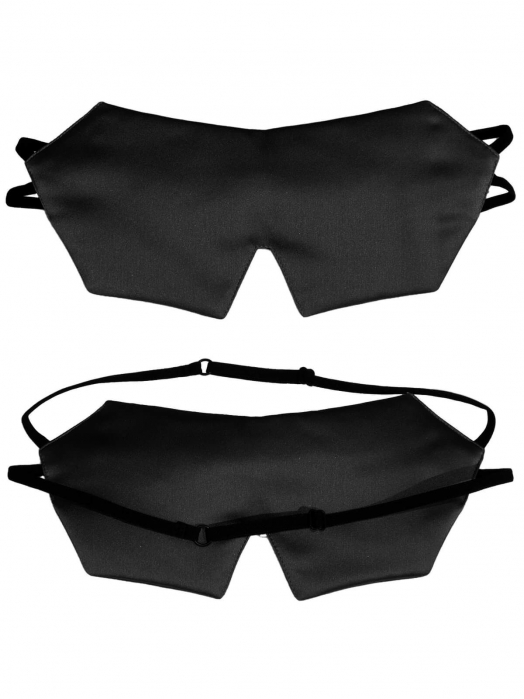 Пятислойная маска для сна из трёх видов натурального шёлка, BLACK CLASSIC
