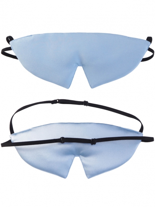 Пятислойная маска для сна из трёх видов натурального шёлка, BLUE WAVE
