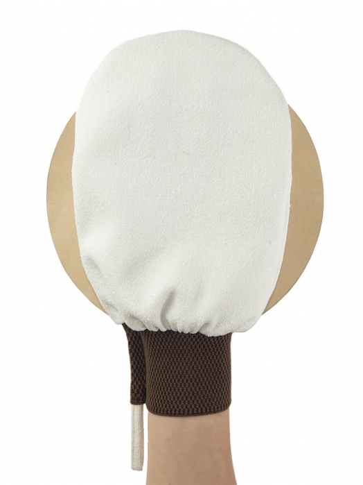 SPA набор шёлковых рукавиц для ухода за лицом и телом, шоколадный