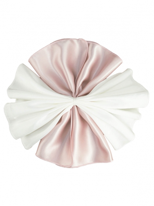 Шёлковый набор SILK & CLEANSE. Мини-полотенце + салфетка для умывания лица, светло-розовый