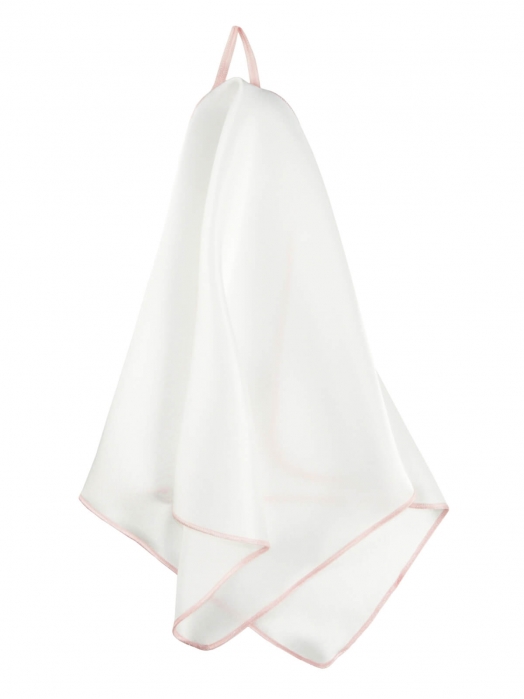 Шёлковый набор SILK & PEELING. Мини-полотенце + пилинг-салфетка для лица,  светло-розовый