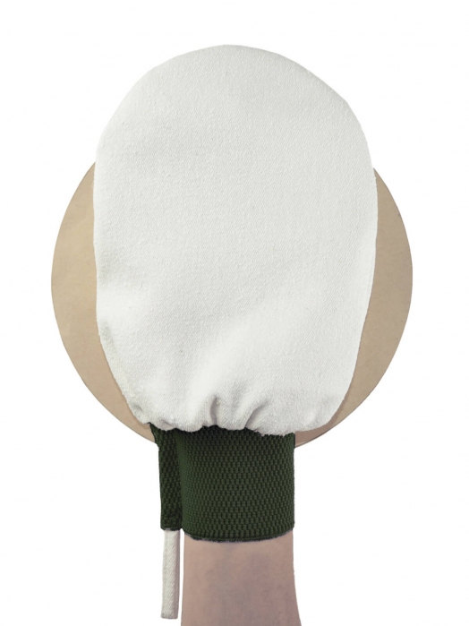 SPA набор шёлковых рукавиц для ухода за лицом и телом, тёмно-зелёный