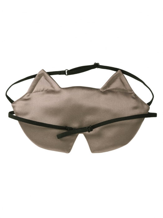 Пятислойная маска для сна из трёх видов натурального шёлка, BRONZE CAT