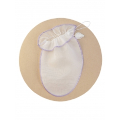 Мини-рукавица для умывания лица из шёлковой органзы (для сухой и чувствительной кожи), сиреневый