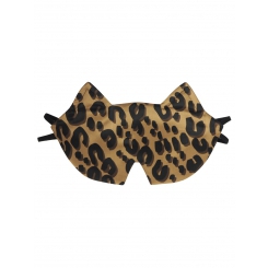 Пятислойная маска для сна из трёх видов натурального шёлка, GOLD LEO CAT